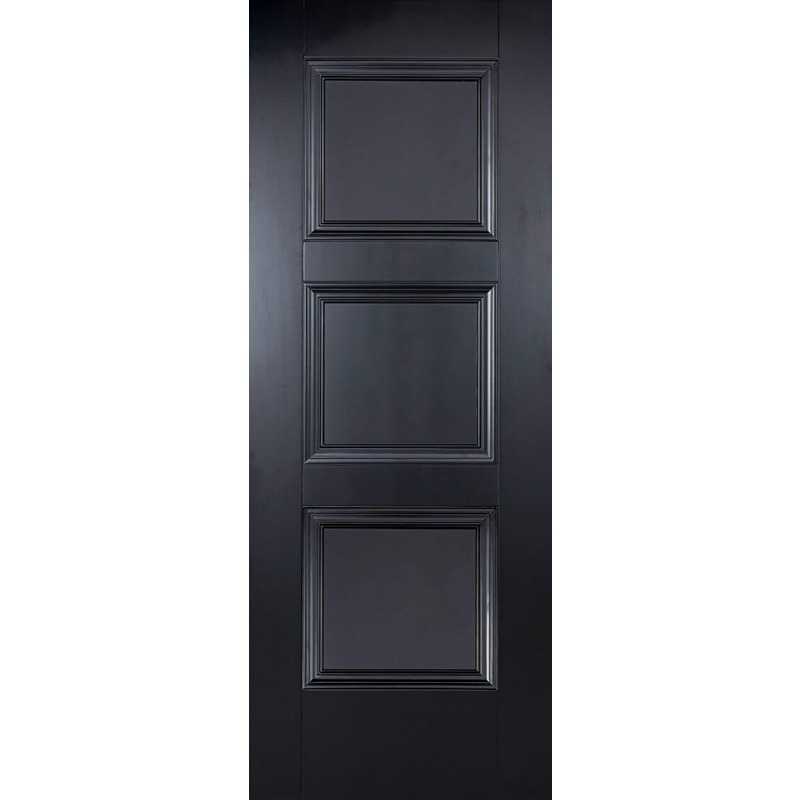 Internal Primed Plus Black Amsterdam Door